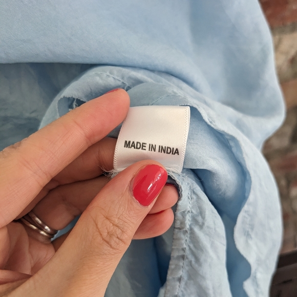 Metta Melbourne - Amy Long Double Layer Skirt - Silk in Ice Blue. NWOT - Picture 10 of 11